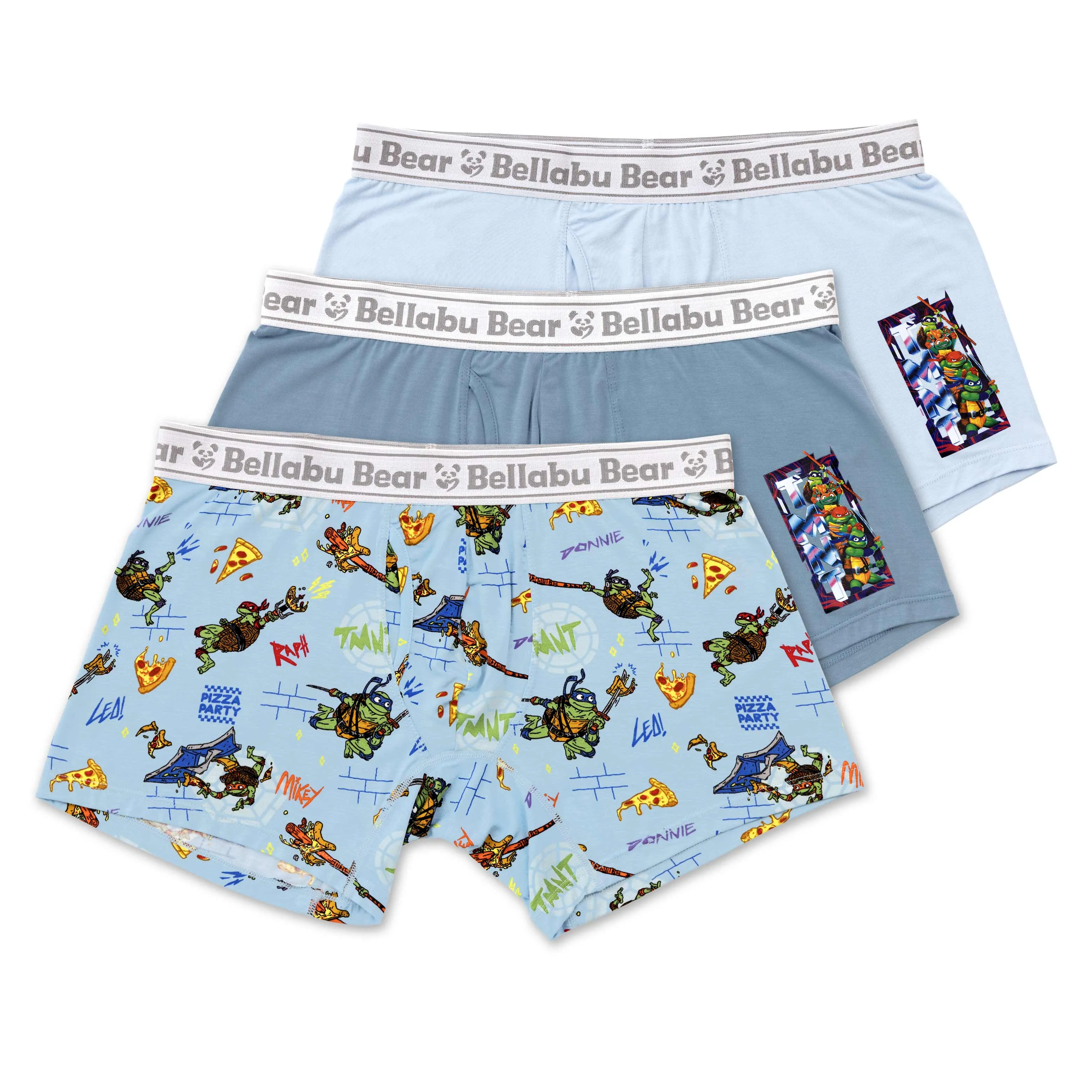 ---Teenage Mutant Ninja Turtles: Mutant Mayhem Bamboo Men's Boxer Brief Underwear 3-Pack--