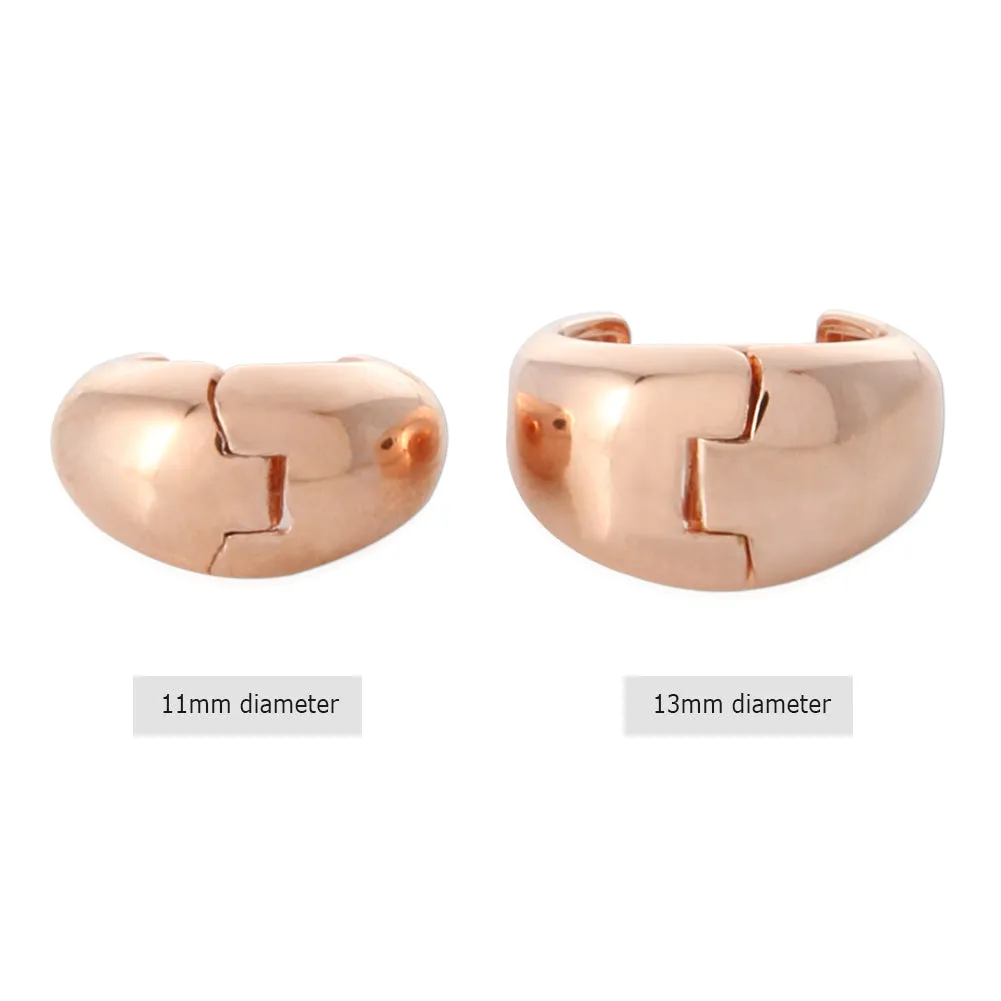 11MM_Thick Huggie Bold Cuff Earrings Small Hoop Earrings