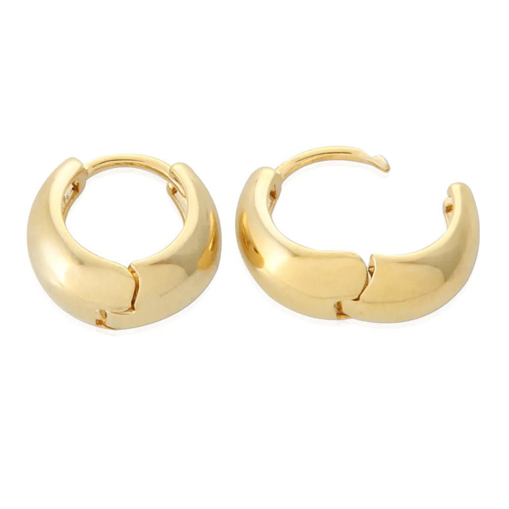 11MM_Thick Huggie Bold Cuff Earrings Small Hoop Earrings