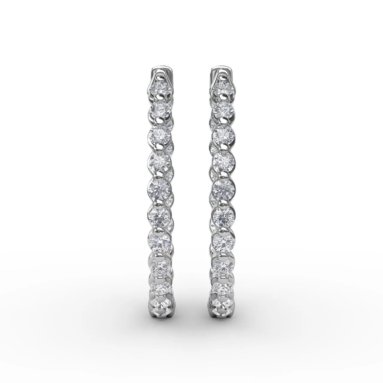 1.4ct Diamond Hoop Earrings