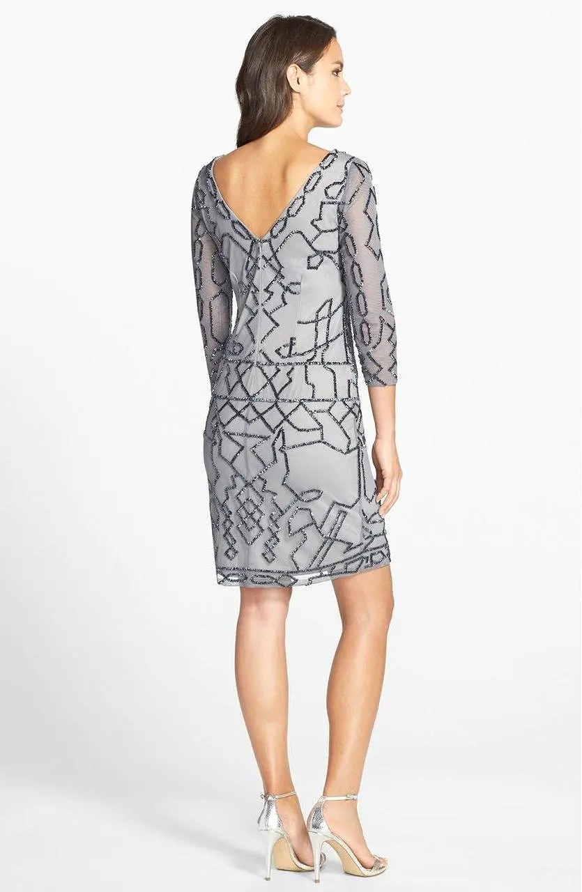 Adrianna Papell - Abstract Motif Sheath Dress 41911010