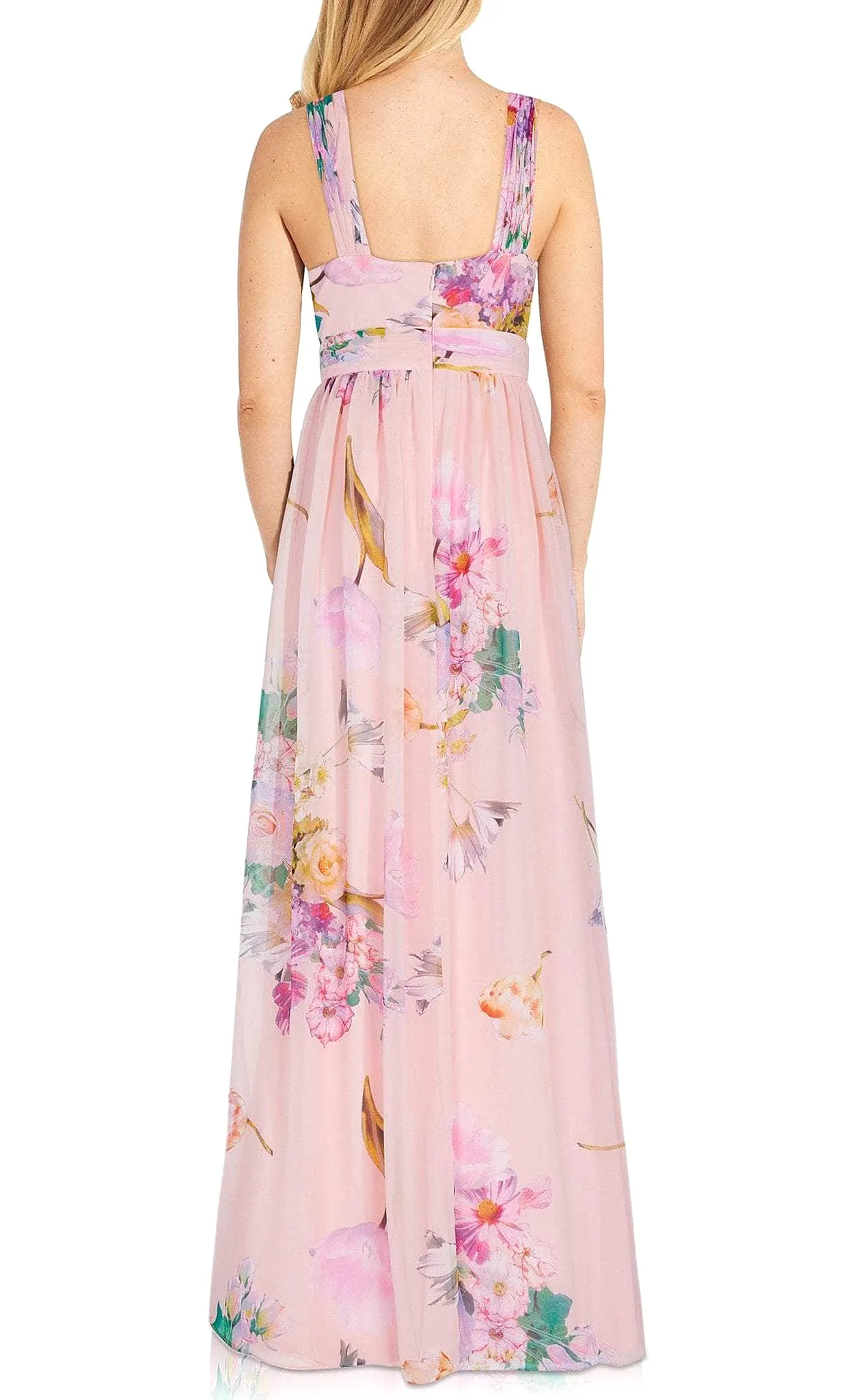 Adrianna Papell AP1E207803 - Full Length A-line Floral Halter Dress