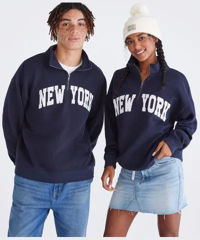 Aeropostale New York Essentials Quarter-Zip Sweatshirt