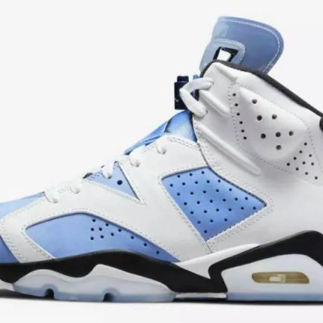 Air jordan retro 6 unc white carolina blue