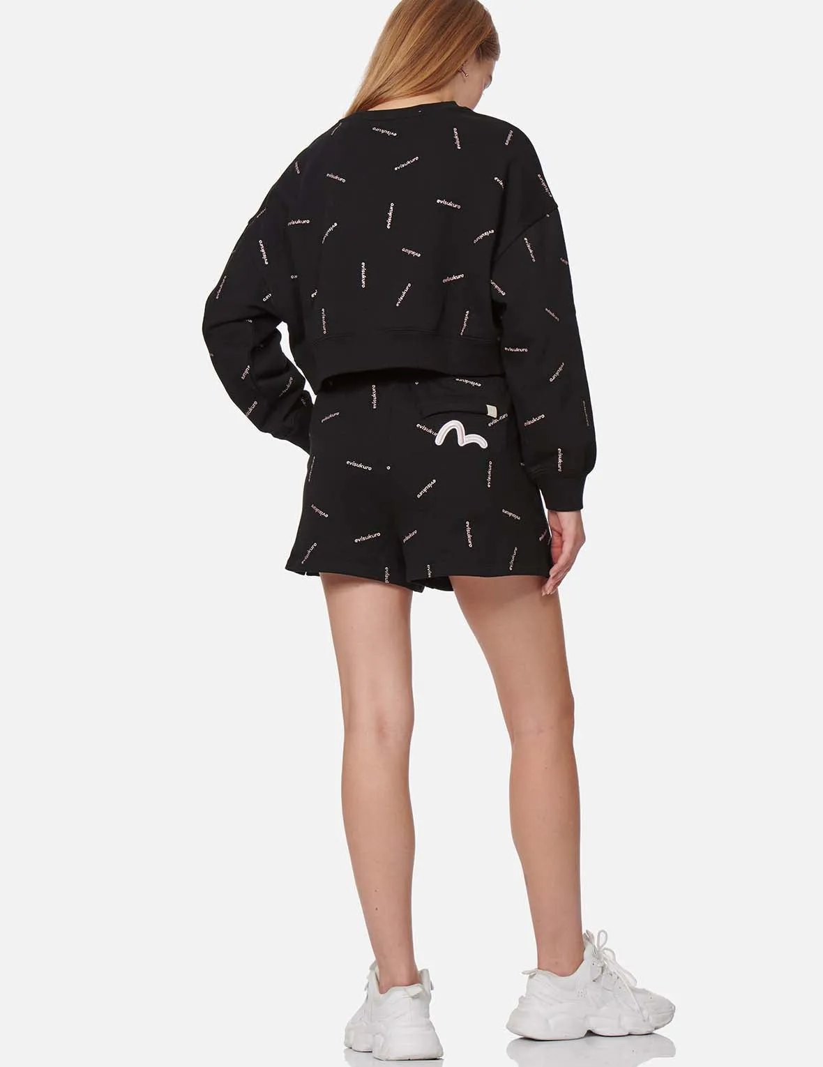 Allover Logo Glitter Print Sweatshirt