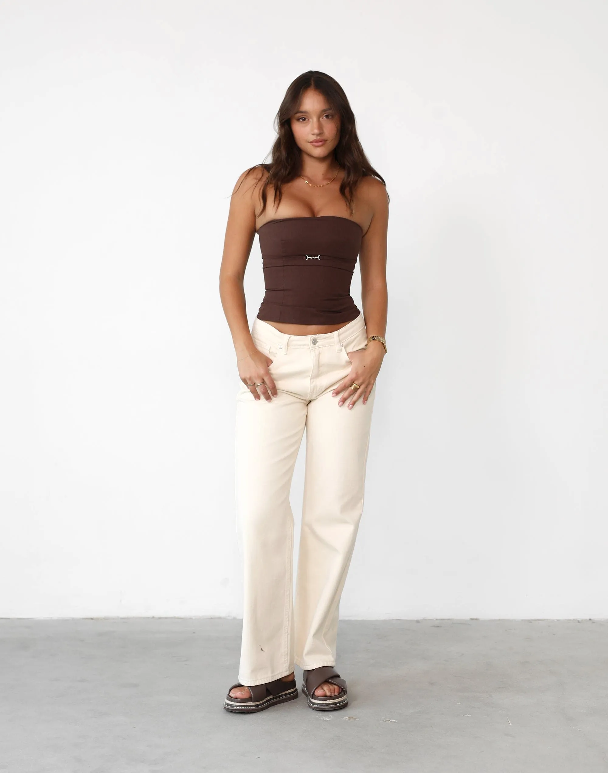 Allure Strapless Top (Chocolate) - By Lioness