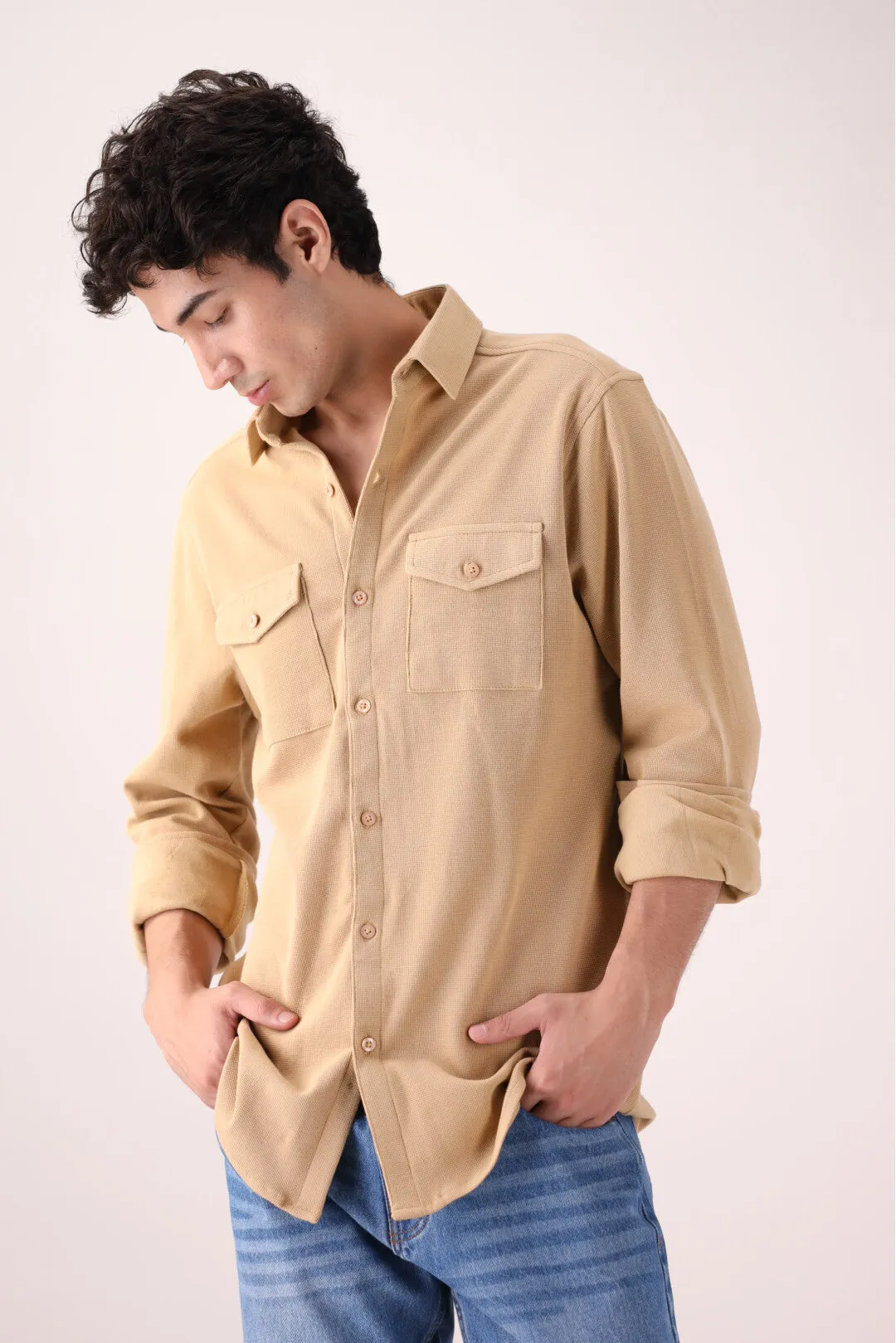 Beige Casual Shirt