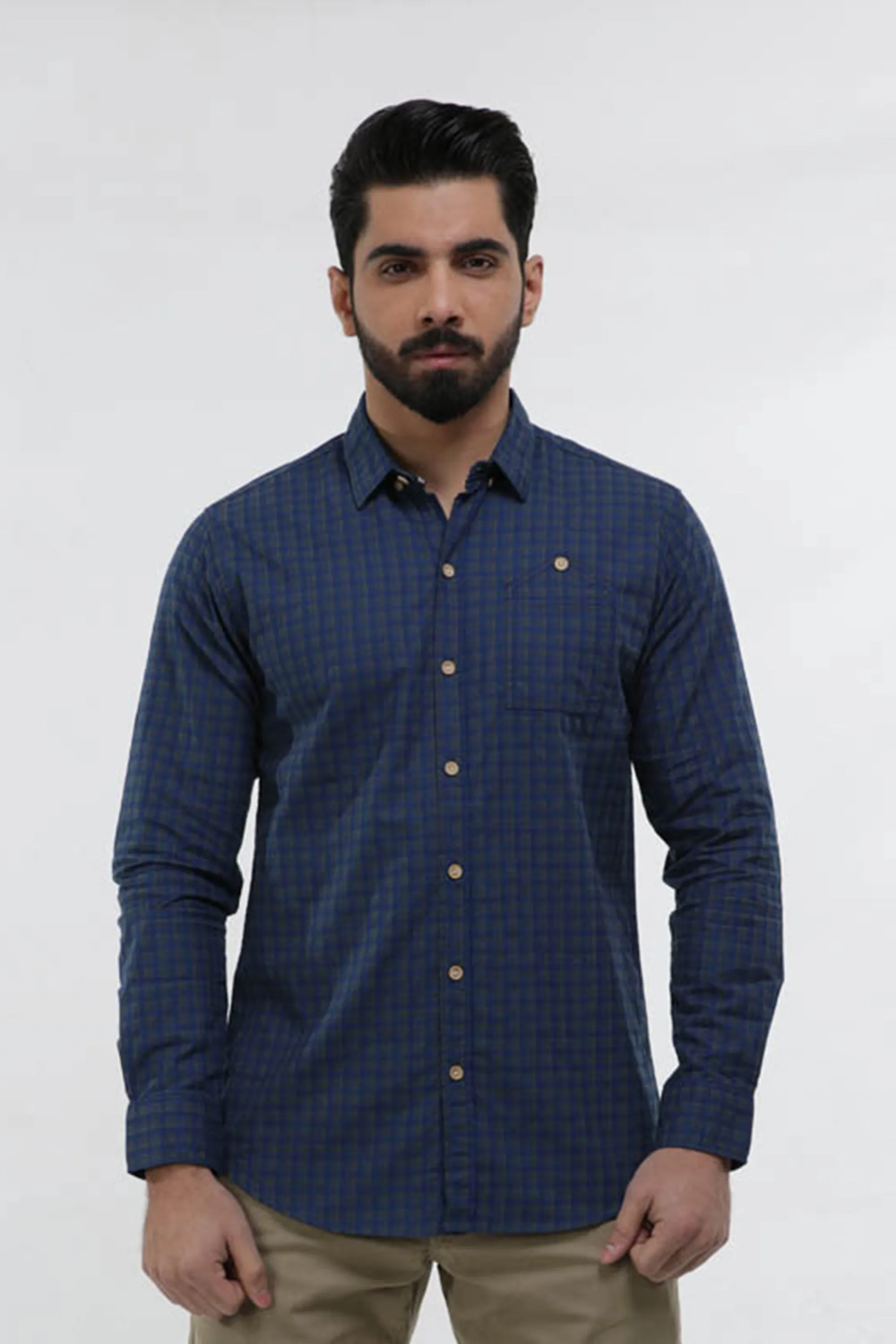 Blue Casual Shirt FS Regular Fit