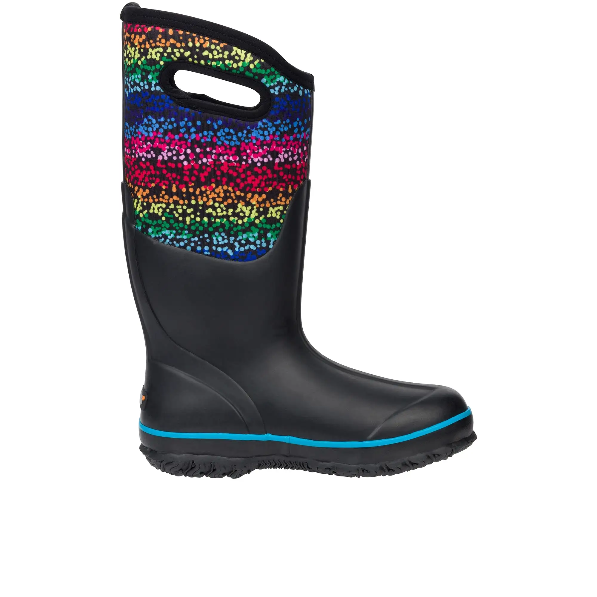 Bogs Womens Classic Design A Boot Rainbow Dots Black Multi