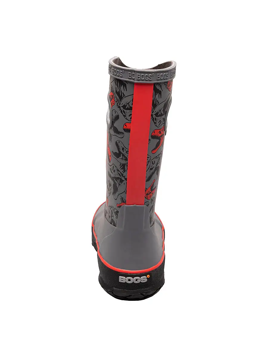 Bogs- Rain Boot Cool Dinos Gray For Kids