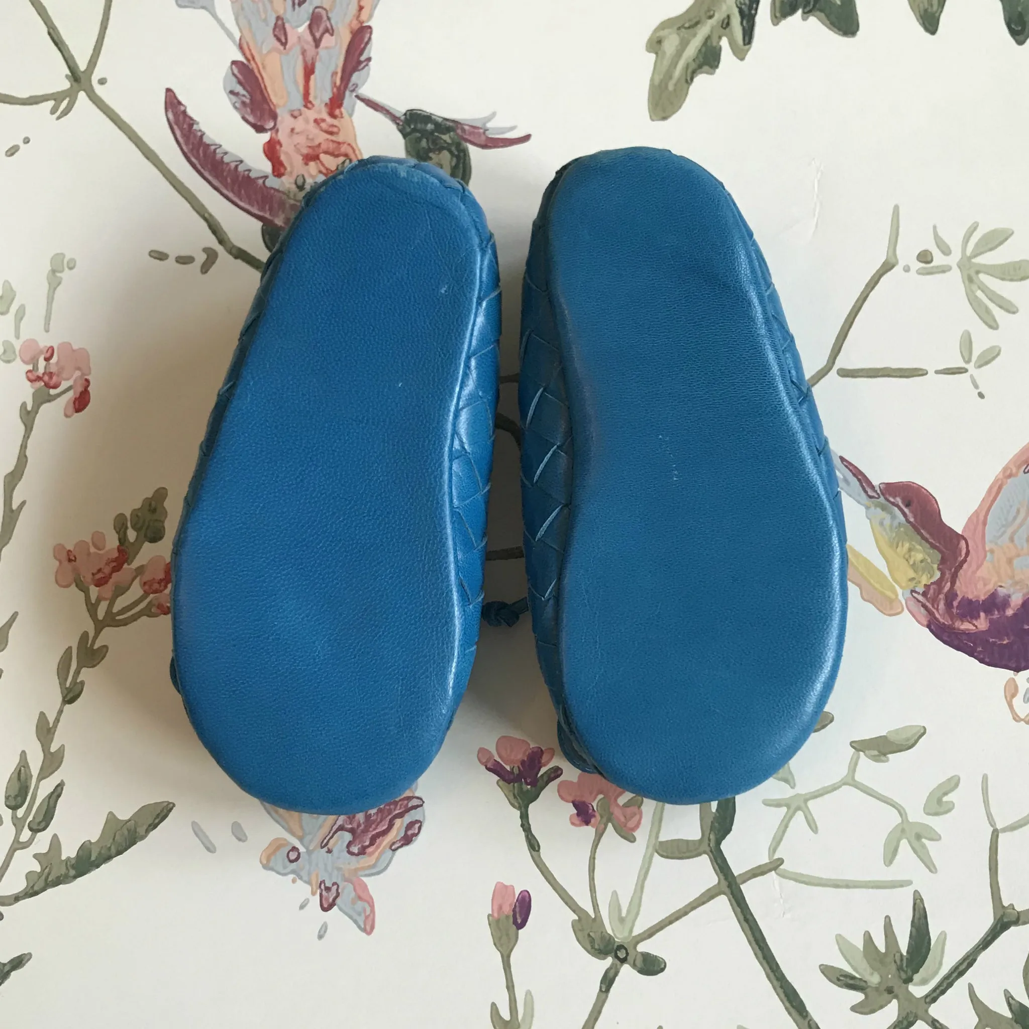 Bottega Veneta Blue Baby Ballet Pumps: Size 19