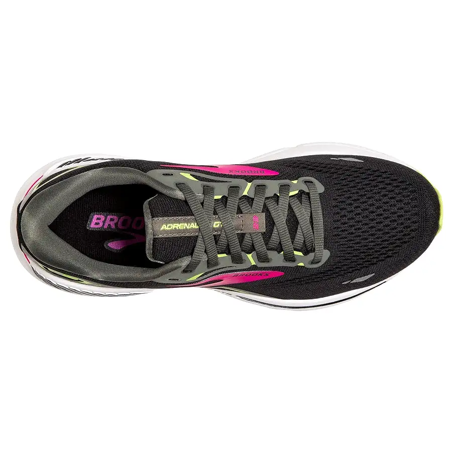 Brooks Adrenaline GTS 23 Negro Amarillo Rosa