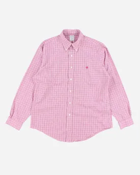 Brooks Brothers Pink Check Shirt - L