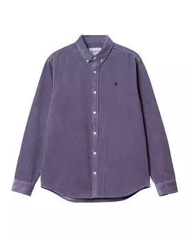 Carhartt Wip Madison Cord Shirt Glassy Purple