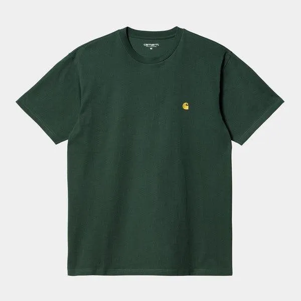 Carhartt WIP S/S Chase T-Shirt Discovery Green - Gold