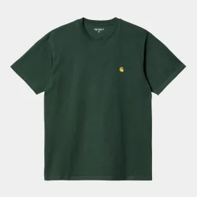 Carhartt WIP S/S Chase T-Shirt Discovery Green - Gold