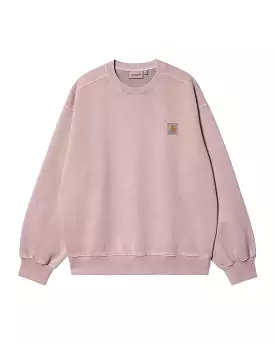 Carhartt Wip Vista Sweat Glassy Pink Garment Dyed