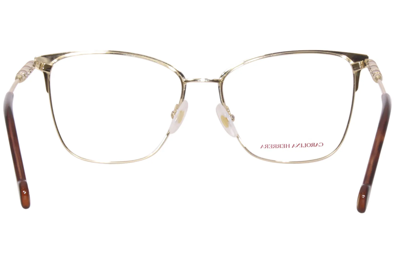 Carolina Herrera CH/0040 BKU Eyeglasses Women's Gold/Nude Full Rim 54-16-140