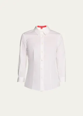 Carolina Herrera Classic Cotton Button-Front Shirt