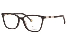 Carolina Herrera Eyeglasses VHE838K 0700 Black/White/Gold 53-15-135mm