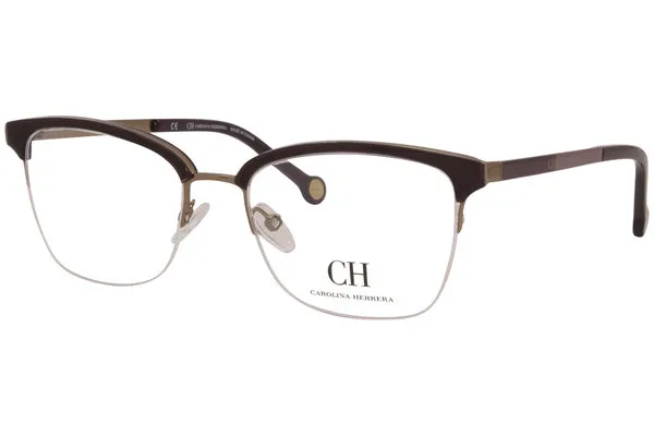 Carolina Herrera Eyeglasses Women's VHE138K 300Y Crystal/Gold/Blue 53-18-140mm