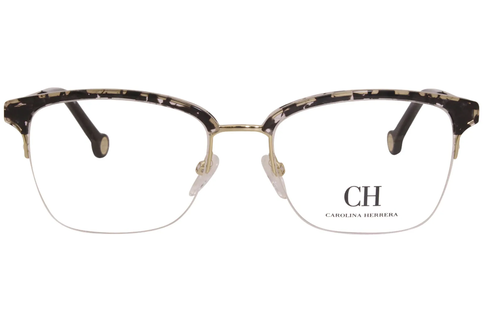 Carolina Herrera Eyeglasses Women's VHE138K 300Y Crystal/Gold/Blue 53-18-140mm