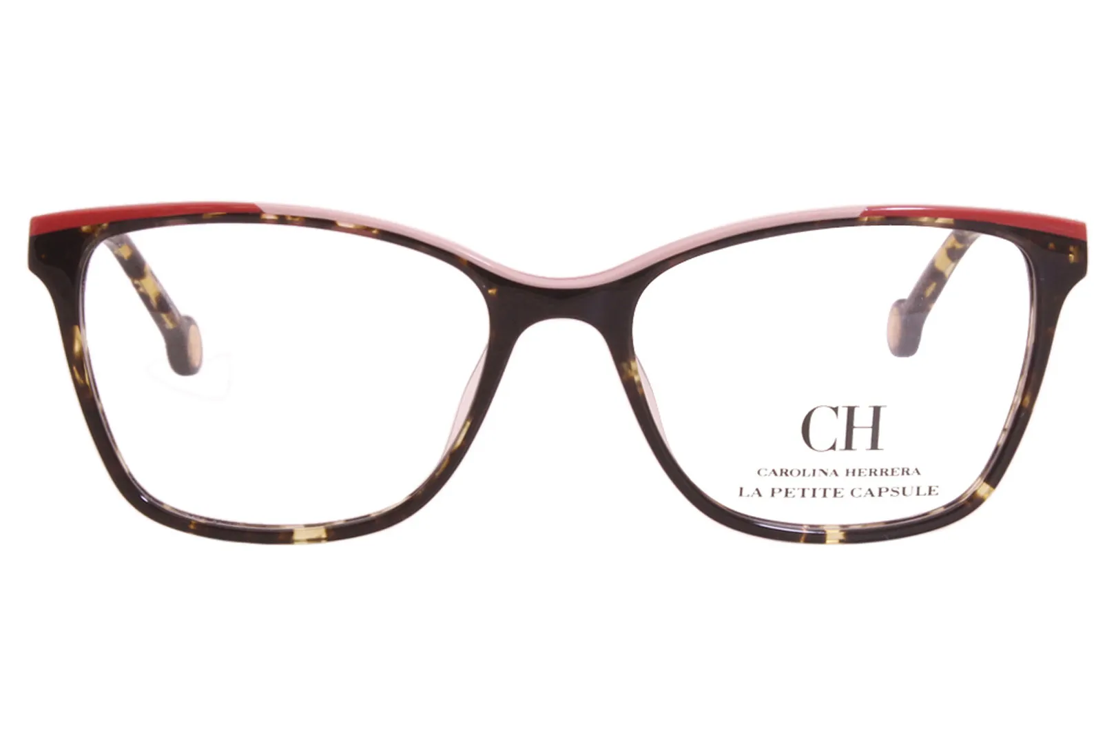 Carolina Herrera Eyeglasses Women's VHE820K 0780 Tortoise/Burgundy 51-16-135mm