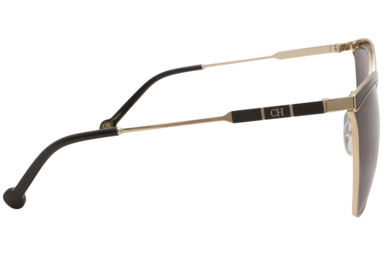 Carolina Herrera Sunglasses SHE151 0301 Black-Gold/Grey Gradient 59-15-140mm