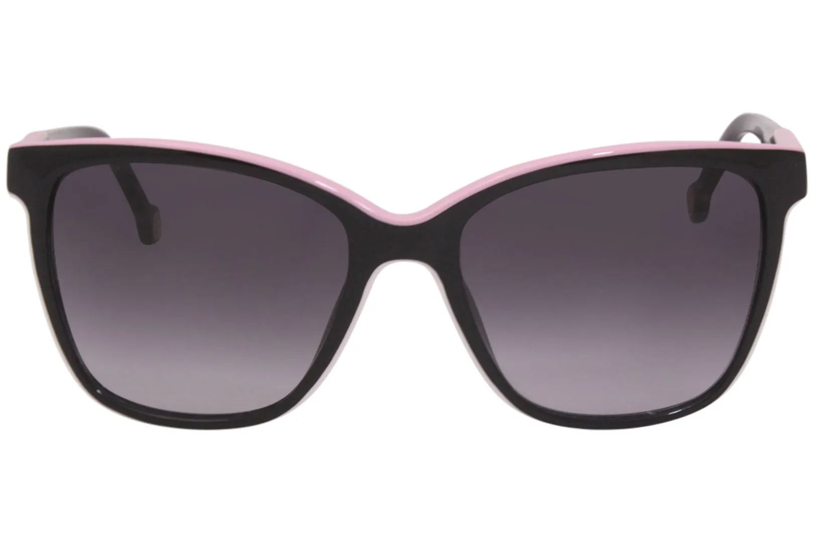 Carolina Herrera Sunglasses Women's SHE792 06HC Black-Pink/Black Lenses 54mm