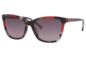 Carolina Herrera Sunglasses Women's SHE844V Tortoise-Red/Brown Lenses 56mm