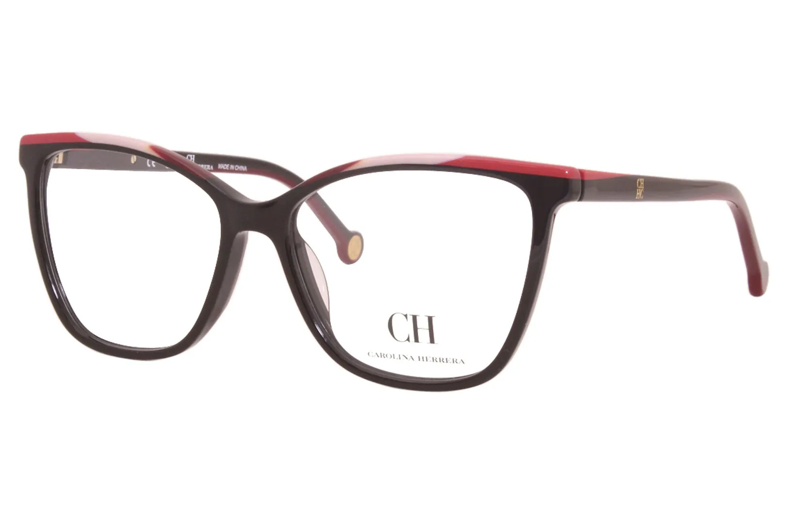 Carolina Herrera VHE835K Eyeglasses Women's Full Rim Cat Eye Optical Frame