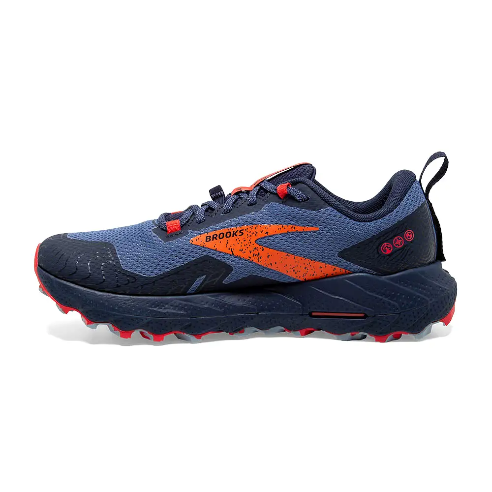 Cascadia Waterproof Trail Runner Navy (Women's size scale)