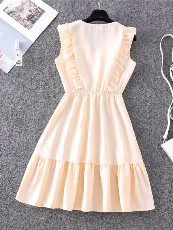 Casual Ruffle Women Mini Dress