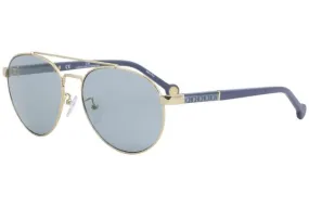 CH Carolina Herrera SHE088 SHE/088 579G Palladium Fashion Pilot Sunglasses 57mm