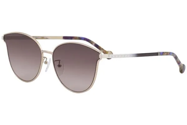 CH Carolina Herrera SHE104 SHE/104 300X Gold/White Square Sunglasses 59mm