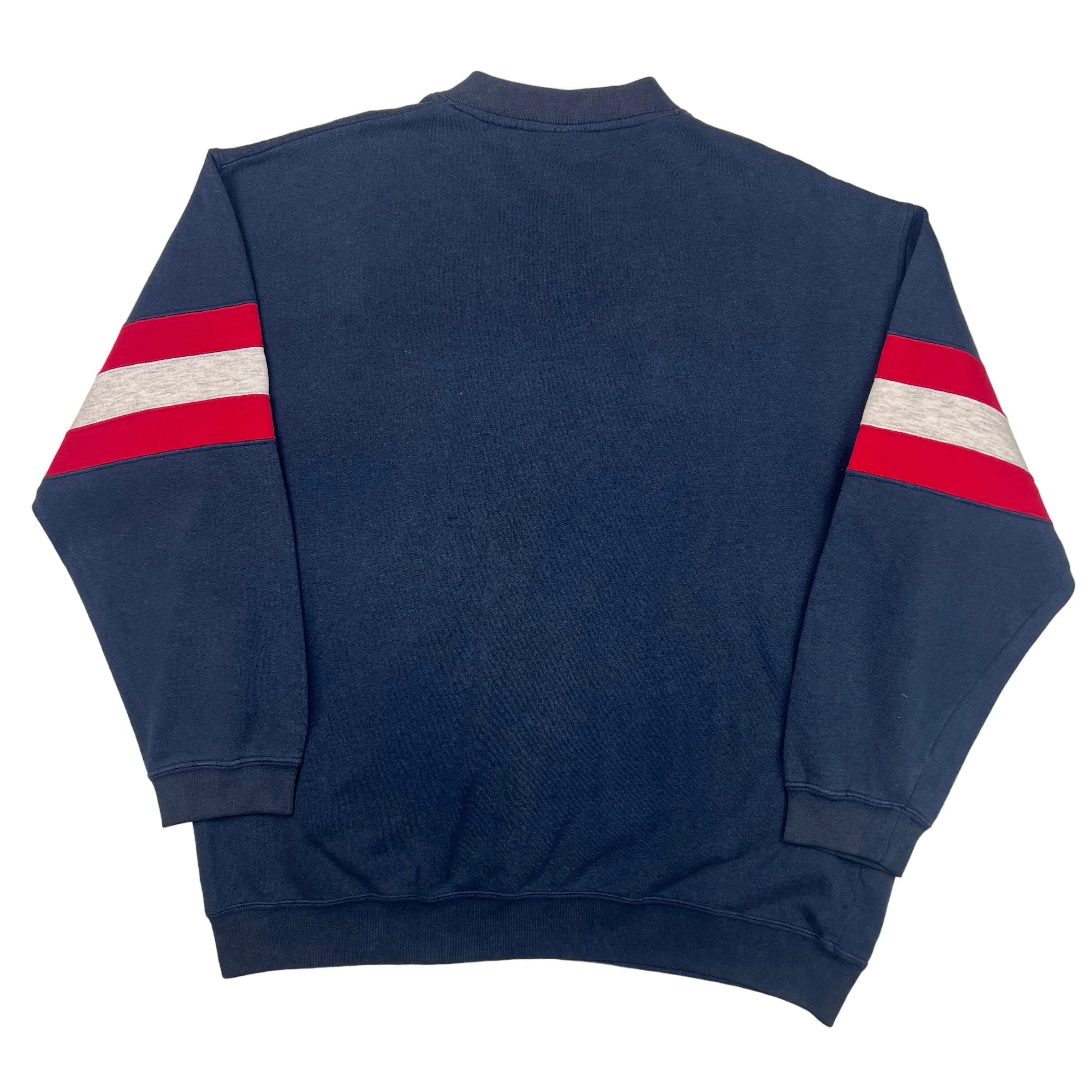 Champion Script Logo V-Neck Navy Sweatshirt