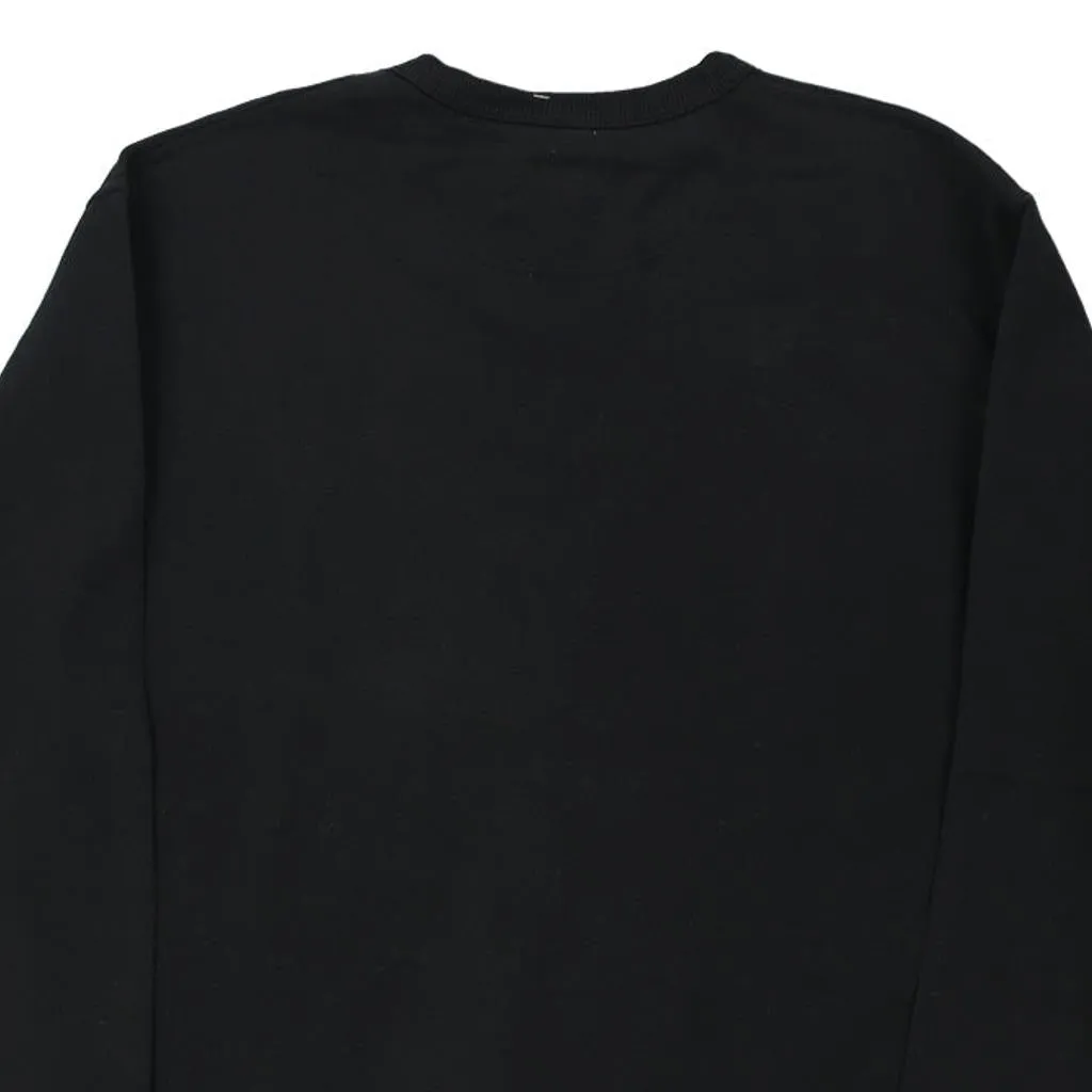 Champion Spellout Sweatshirt - XL Black Cotton Blend