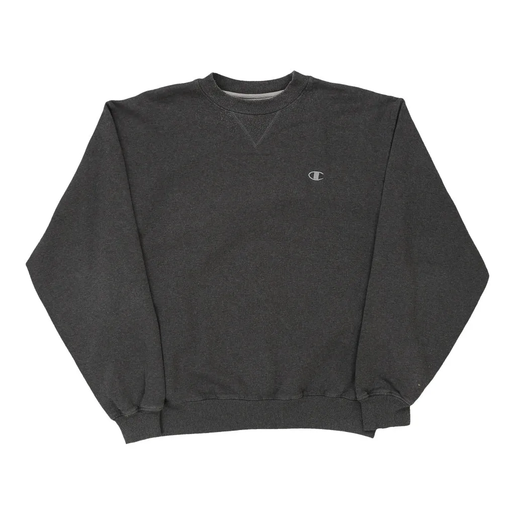 Champion Sweatshirt - Large Grey Cotton Blend