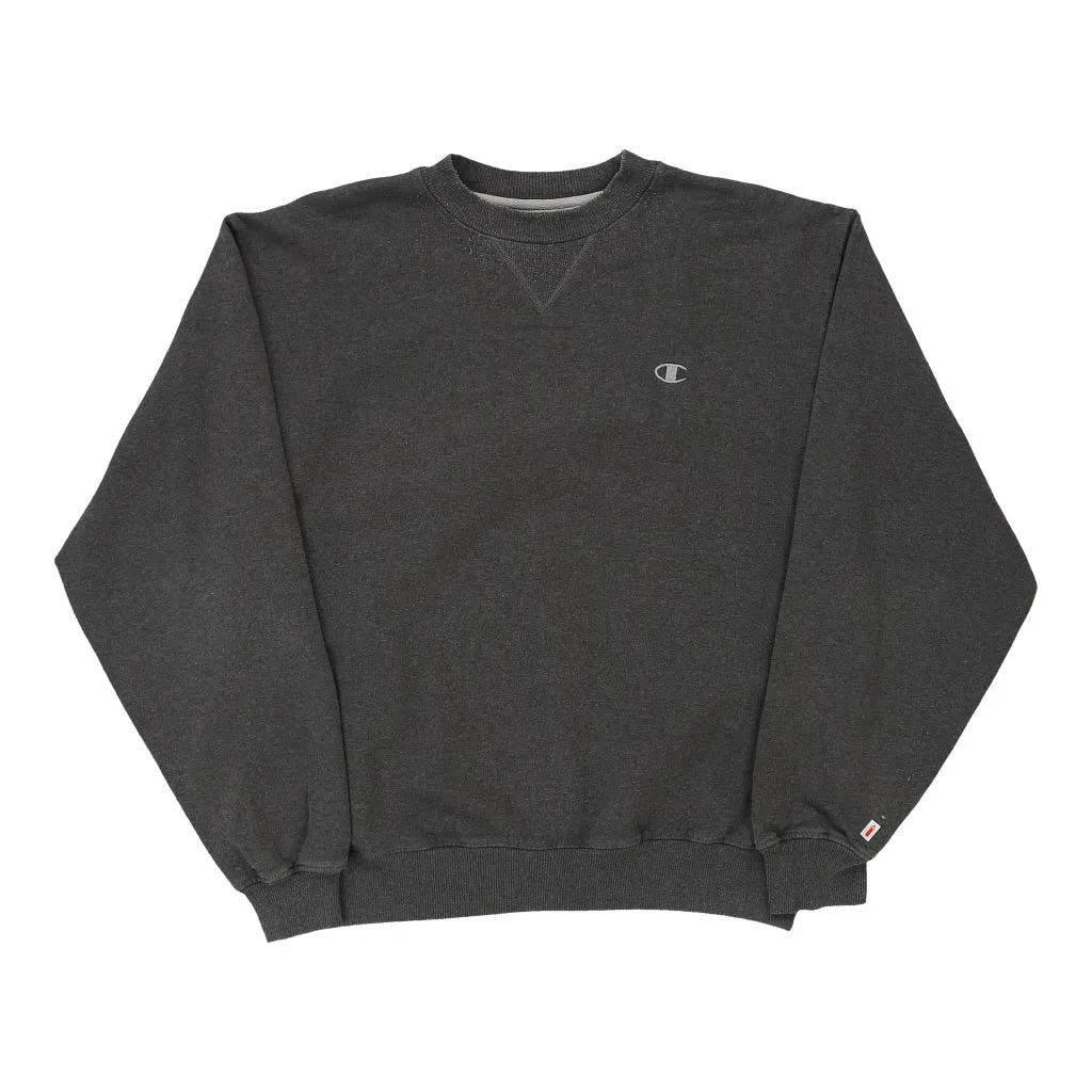 Champion Sweatshirt - Large Grey Cotton Blend