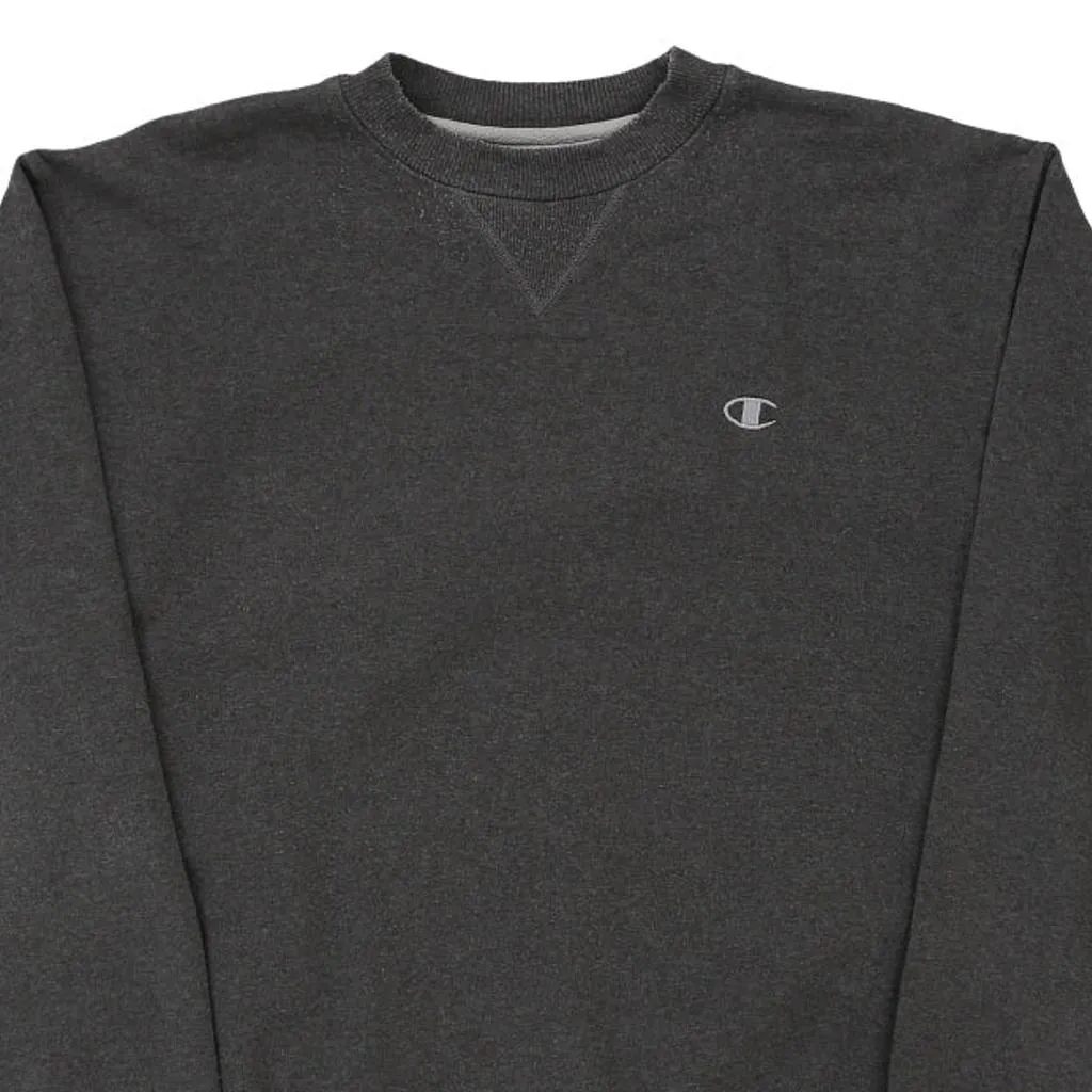 Champion Sweatshirt - Large Grey Cotton Blend