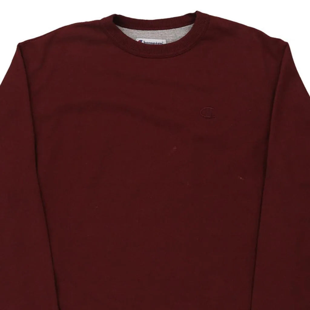 Champion Sweatshirt - Medium Burgundy Cotton Blend