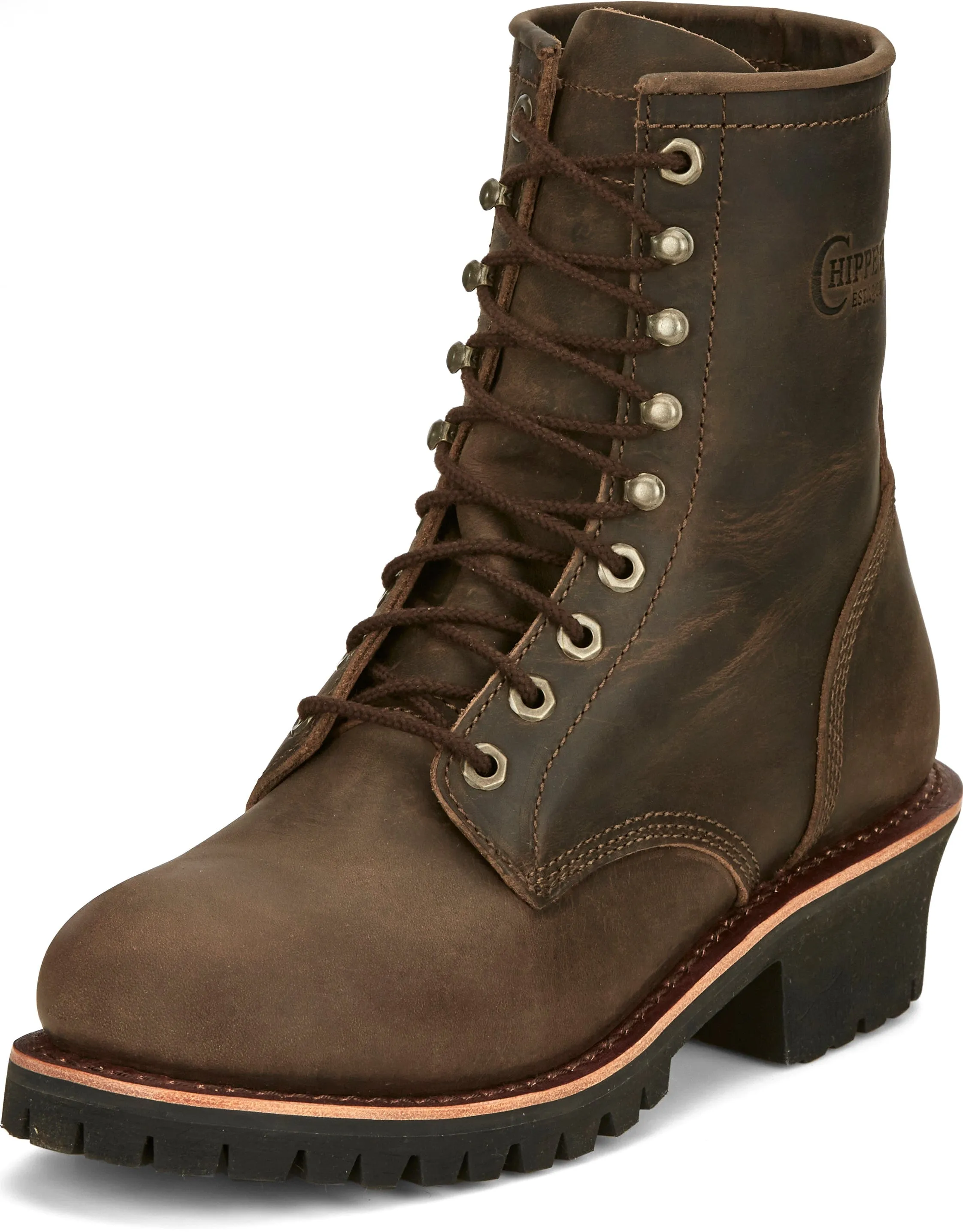 Chippewa Men's Brown Soft Toe Lace Up Logger Work Boots NC2090