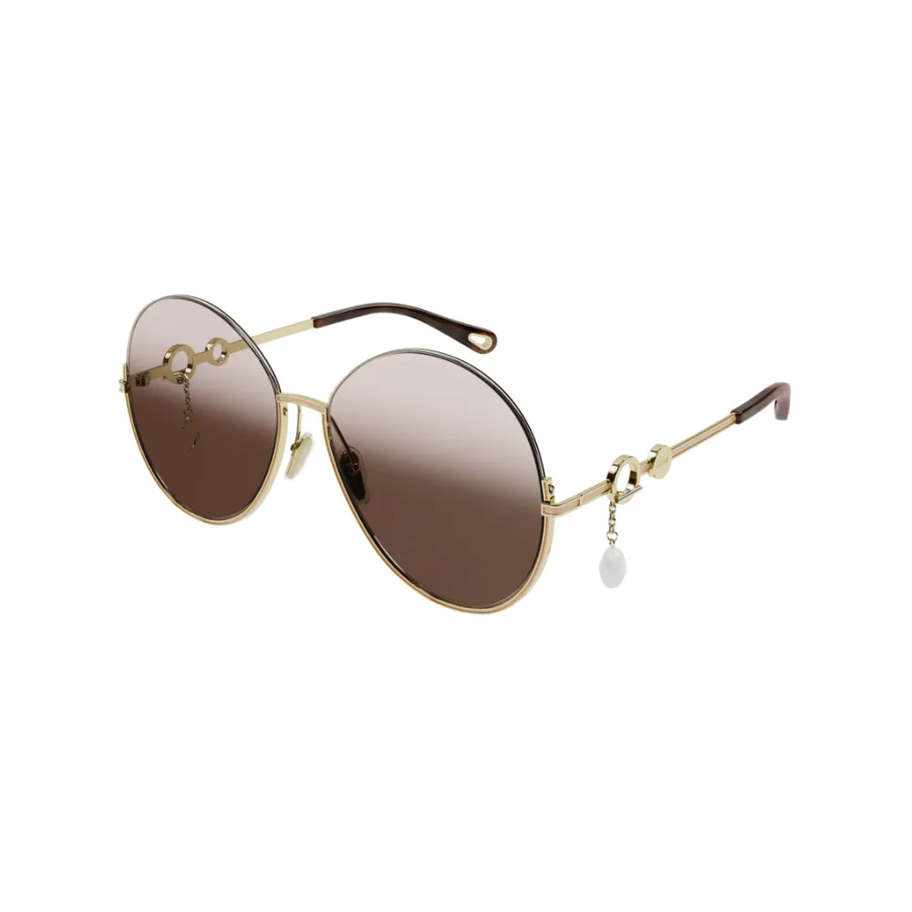 Chloe Sunglass Woman Gold Brown CH0067S-003