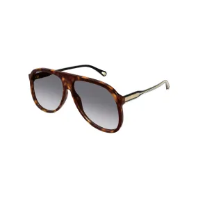 Chloe Sunglass Woman Havana Black Blue CH0128S-002