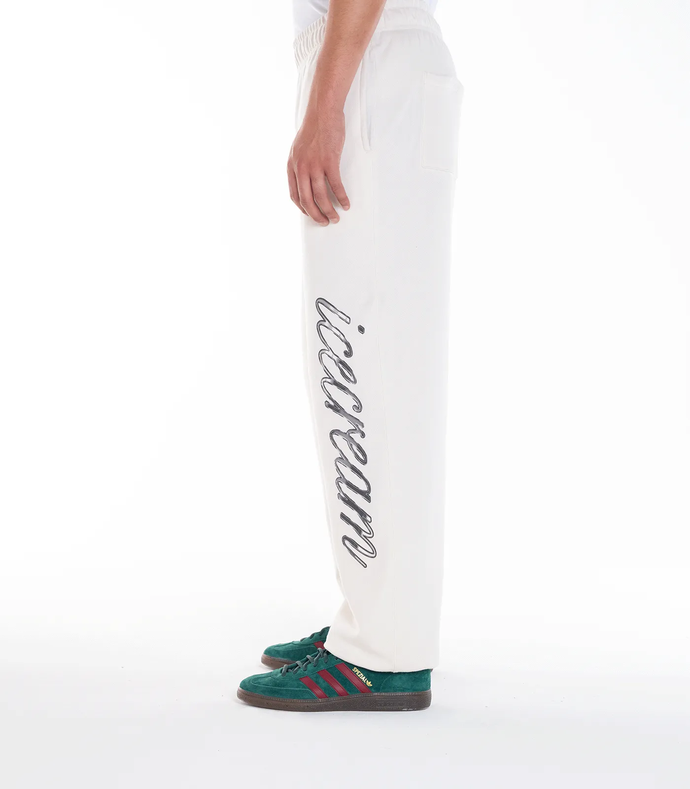 CHROME SCRIPT SWEATPANTS - OFF WHITE