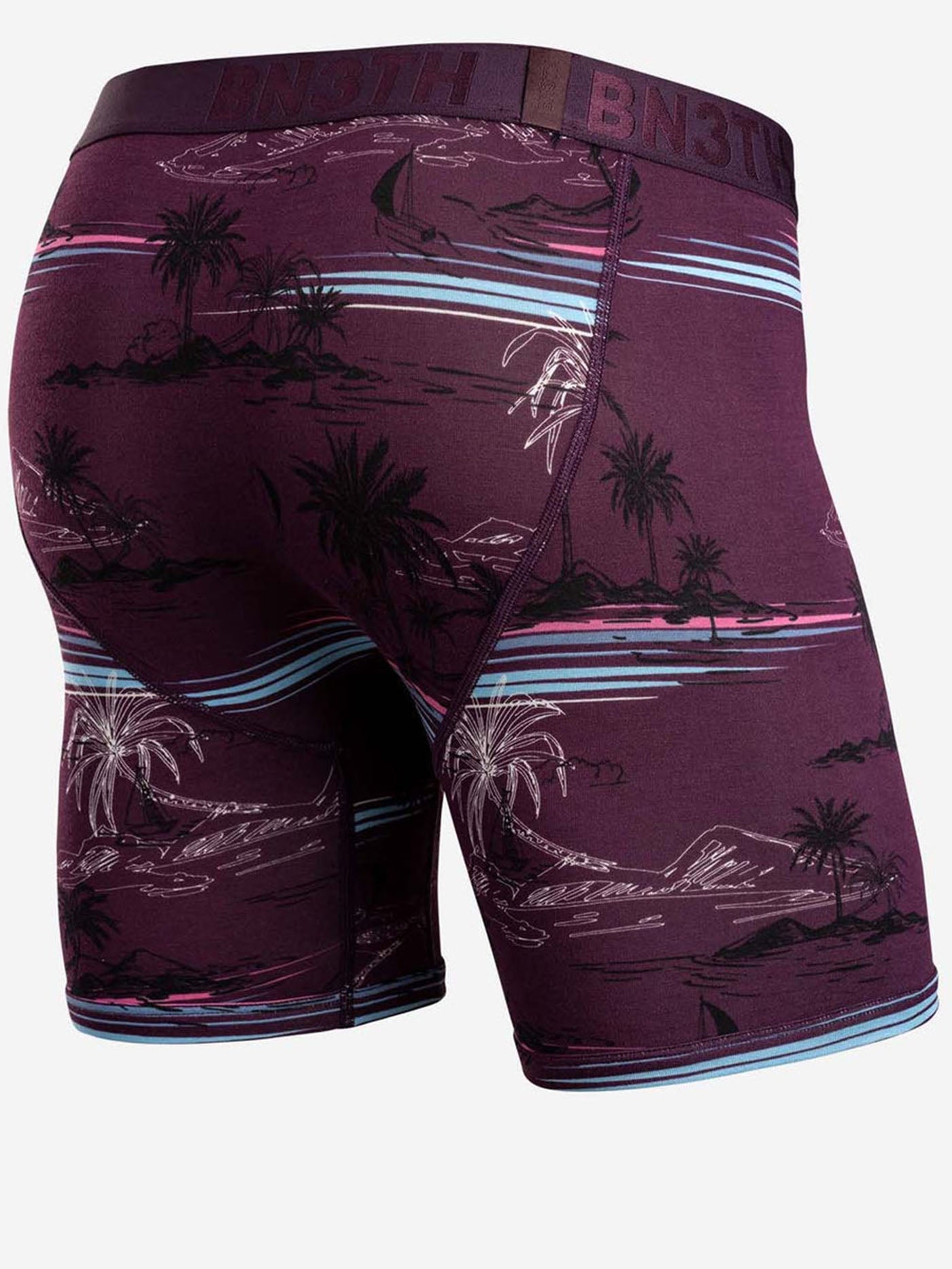 Classic Print Take Me There Cabernet Boxer