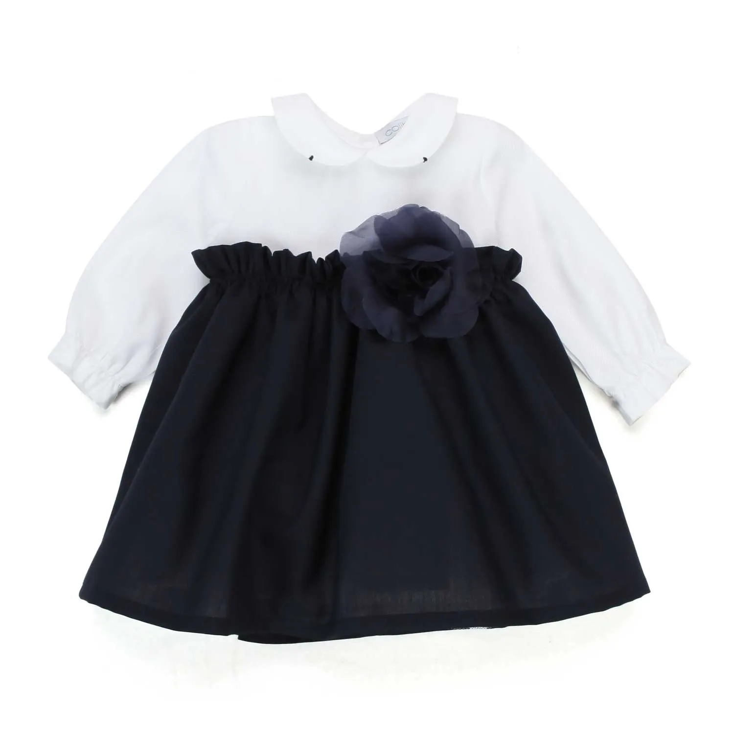 Colibri White And Blue Newborn Mini Dress