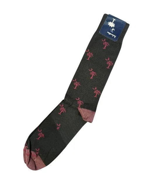 Craig Reagin South Carolina Palmetto Sock: Black with Garnet Palmetto Crescent