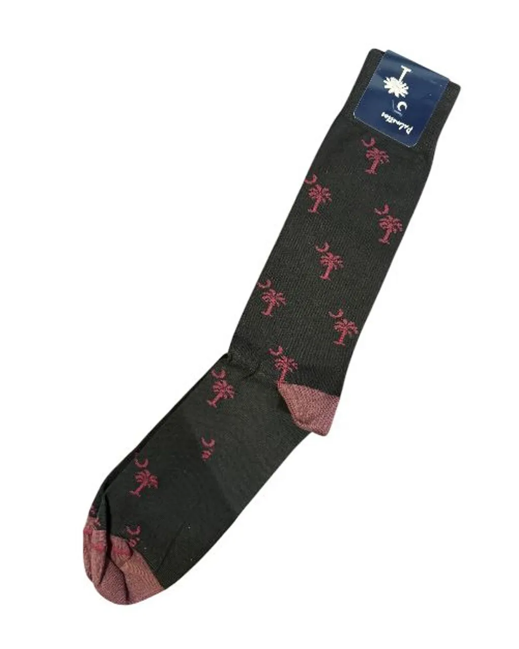 Craig Reagin South Carolina Palmetto Sock: Black with Garnet Palmetto Crescent