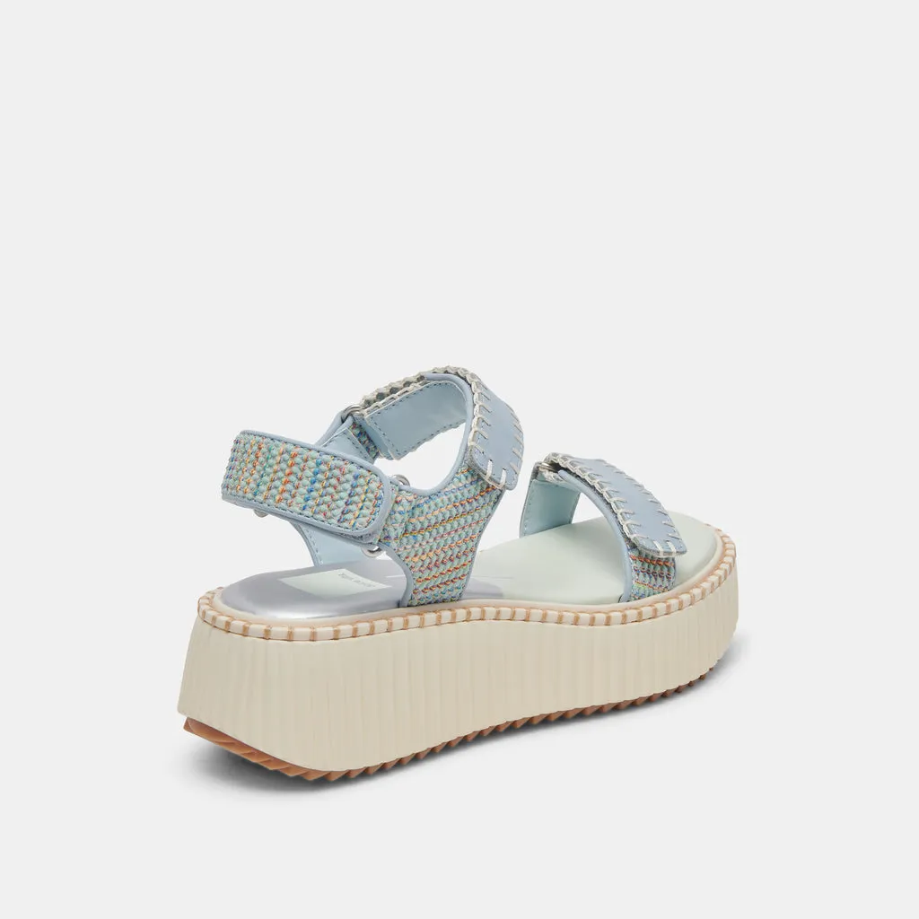 DEBRA SANDALS LIGHT BLUE KNIT– Dolce Vita 6940496298050